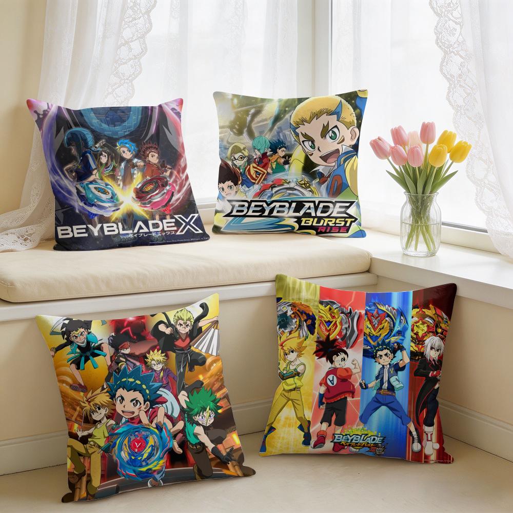 Japan BBeyblade Anime Cushion Cover Square Short Plush Pillow Case Living Room Sofa Home Decor Funda X