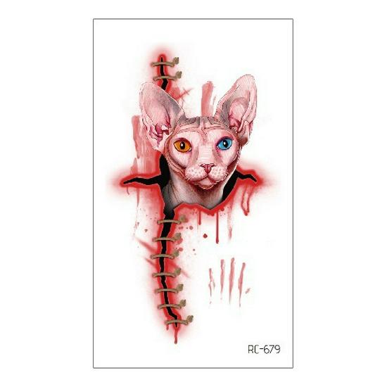 Adesivi Tatuaggio Impermeabili Horror Halloween: Modelli Realistici di Ferite, Macchie di Sangue e Cicatrici