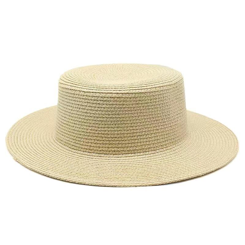 Fashion Summer Women Wide Brim Straw Hat Chapeau Female Sun Hats Boater Pearl Accessories Panama Beach Hat Sombrero Mujer Fedora