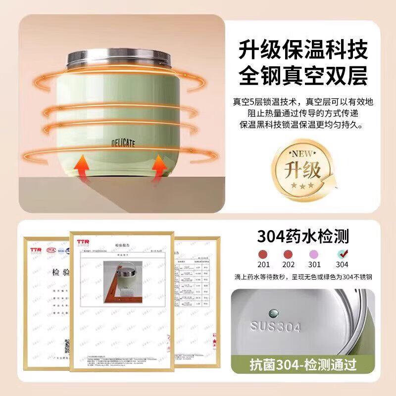 

Double-Layer 304 Stainless Steel Insulated Bento Box