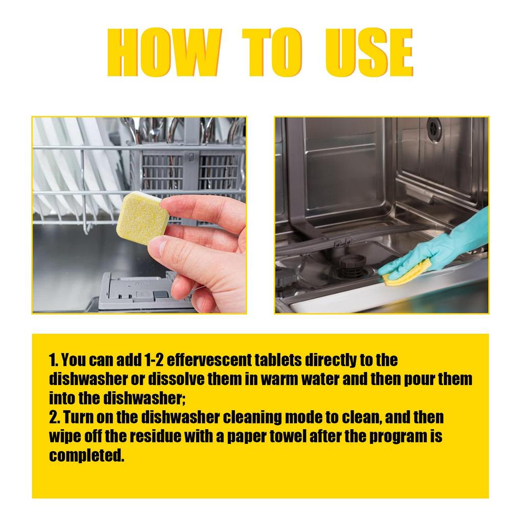 JOKEHOE Dishwasher Cleaner Strong Oil Stain Dirt Grease Removal Deeply Clean