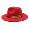 Leaf Decoration Woolen Hats Formal Occasion British Vintage Hats Fashion Fedora Hat  Men Women