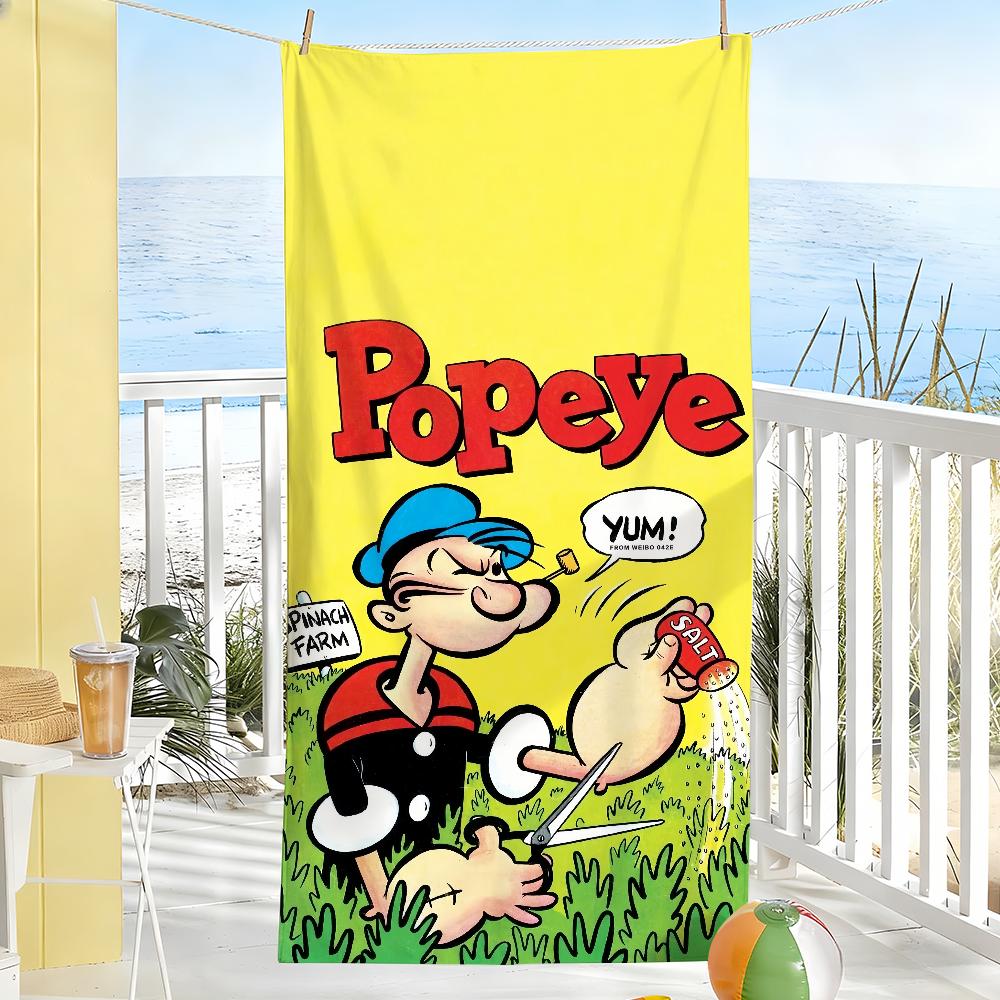 Cartoon P-Popeye-S Cool Towel Soft Pool Gift For Travel Gym Shower Camping Quick Dry Sports Large Beach Towels