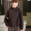 2025 Women's Winter Fleece-Lined Cashmere Cotton Hooded Knit Sweatshirt - Warm Casual Pullover