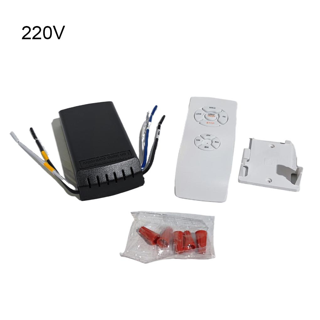 Universal Ceiling Fan Lamp Remote Control Kit AC 220V Timing Control Switch Adjusted Wind Speed Transmitter Receiver Remote