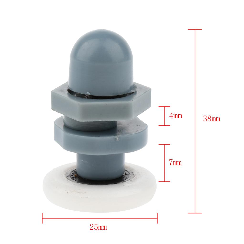 2/4/6/8 Pieces Single Sliding Shower Door Enclosures Rollers Runners Wheels 25mm