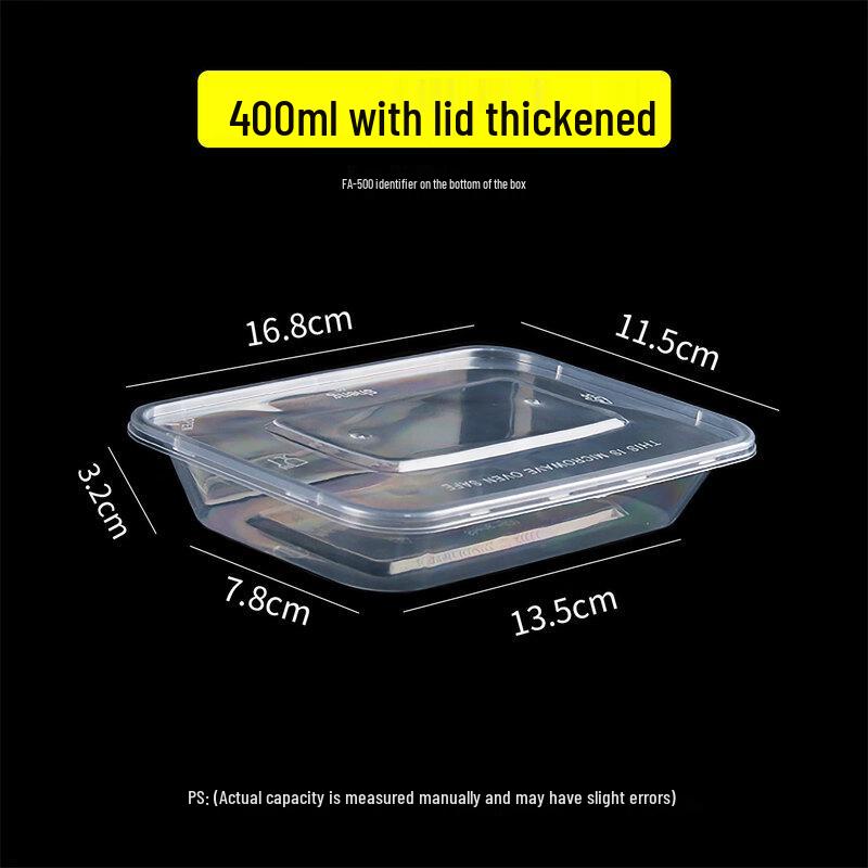 Biao Xing Disposable Plastic Rectangular Meal Box with Lid