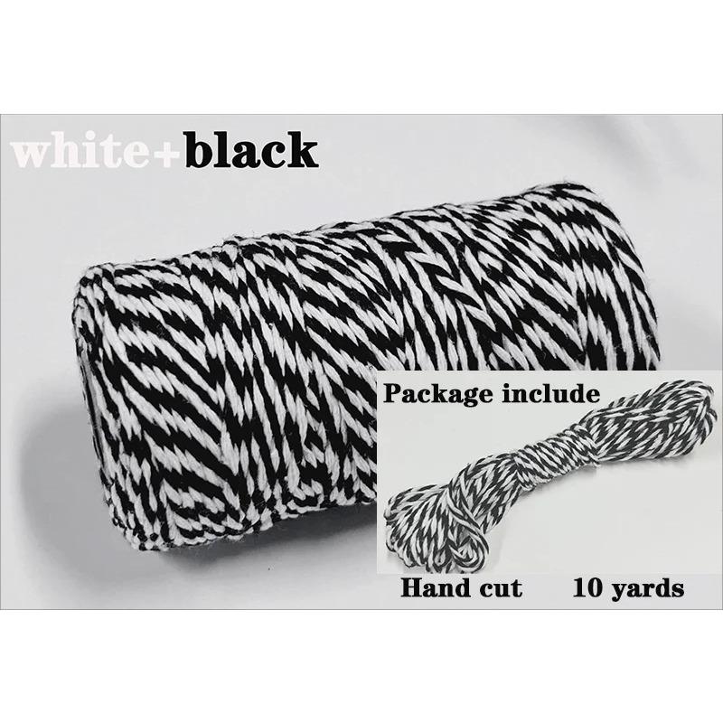 

2 мм двухцветная хлопковая веревка 10 ярдов шпагат пекарский хлопковая нить для домашнего декора ручной работы упаковка рождественских подарков 2mm 10yards