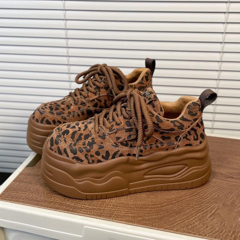 Γυναικεία Πλατφόρμα Λεοπάρ Αθλητικά Casual Παπούτσια Νέα Αθλητικά Παπούτσια Φθινόπωρο Χειμώνας Σχεδιαστής Τάση Παπούτσια Τρεξίματος Βάδιση Ταξίδι