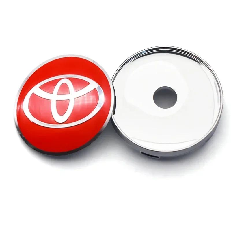 4pcs 56+60mm Car Styling Wheel Hub Center Caps Rim Cover Badge Emblem Stickers For Toyota Corolla Yaris CHR Rav4 Auris Avensis