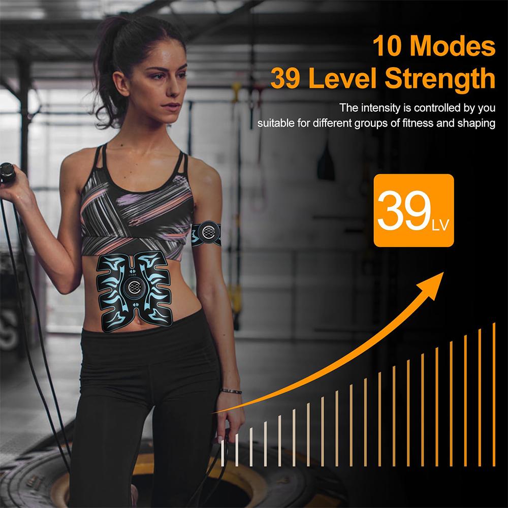 EMS Abdominal Muscle Patch Lazy Home Fitness Equipment Massage Abdominal Fitness Device Intelligent Muscle Stimulator