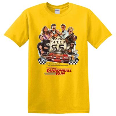 Cannonball Run Movie Men's T-Shirt Women's Tee Top Unisex Yellow Size S-3XL