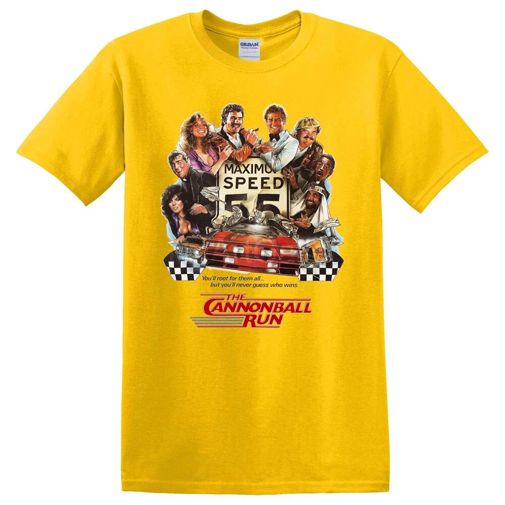 Cannonball Run Movie Men s T-Shirt Women s Tee Top Unisex Yellow Size S-3XL XL
