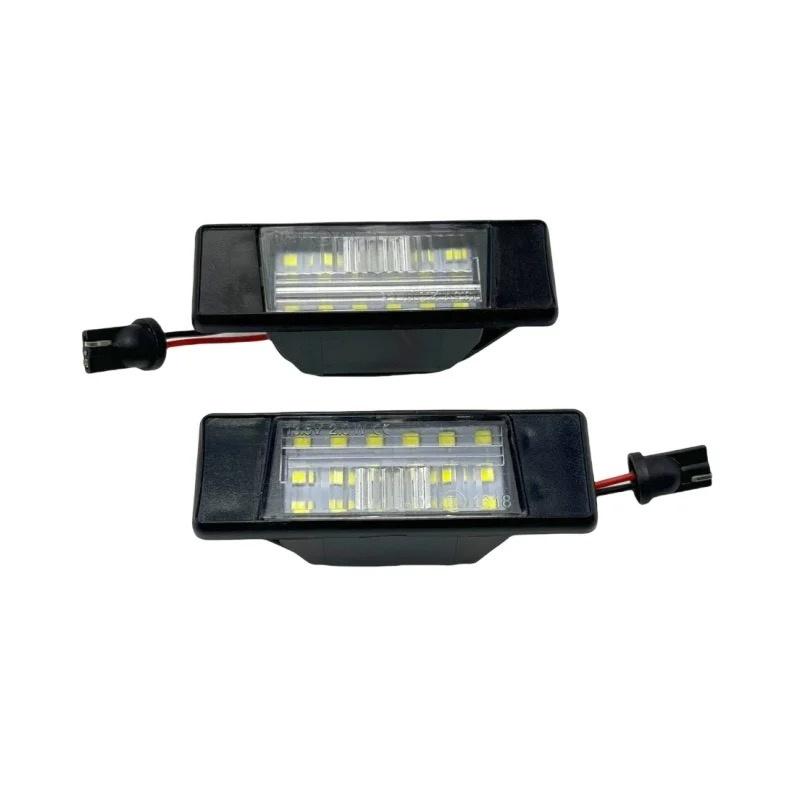 2pcs Number Lights For Nissan Qashqai Juke Micra Versa NV200 Note March Kicks X-Trail White LED Number License Plate Light Lamps License Plate Lights