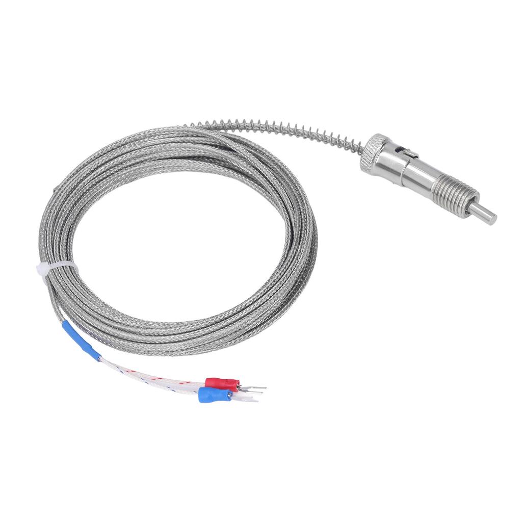 BERM K Type Thermocouple Compression Spring Temperature Gauge Sensor Probe 0‑400 Celsius  M12 5meter