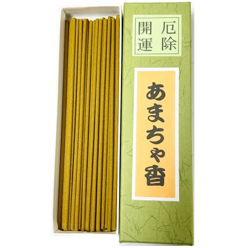 Awaji Umekundo's Amacha Incense, 18g, for Protection from Evil and Good Fortune, Perfect for Reiwa, Birthdays, Memorial Services, and Flower Festivals
