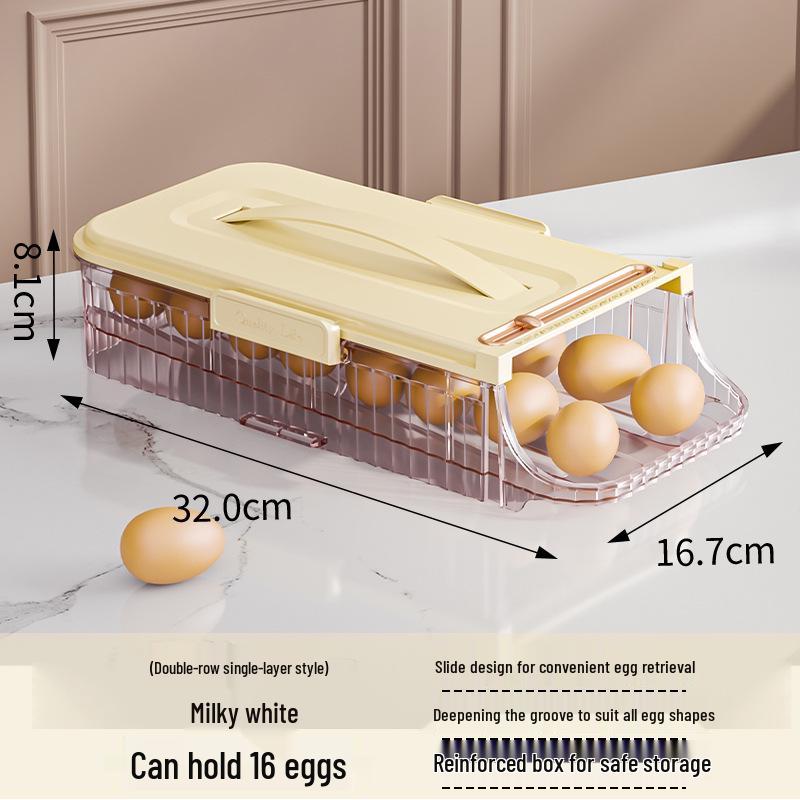 Stackable Portable Egg Rack & Storage Box for Refrigerator