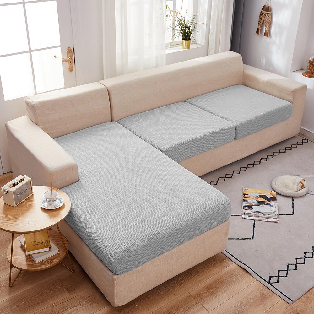 Jacquard Sofa Seat Cushion Cover Elasticity Chair Seat Cover Removable Sofa Slipcover Stretch Furniture Protector 1 /2 /3 /4 Seat