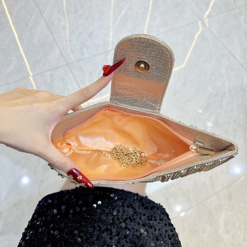 Fashion Handbag with Diamonds, Single Shoulder Crossbody Bag, Elegant Small Bag for Socialite Evening Events