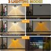 Solar Wall Lamp Motion Sensor Fence Light 270° Wide Angle IP65 Waterproof 3 Modes for Pathway Garage Deck Garden Yard
