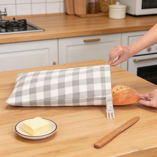 Bread Bag Large Beeswax Lining And Cotton Natural Bread Storage Bag Keeps Bread Fresh Longer Breathable Moisture Barrier Reusable Bread Keeper