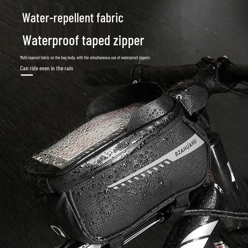 Waterproof Bicycle Top Tube Bag with Phone Touch Screen