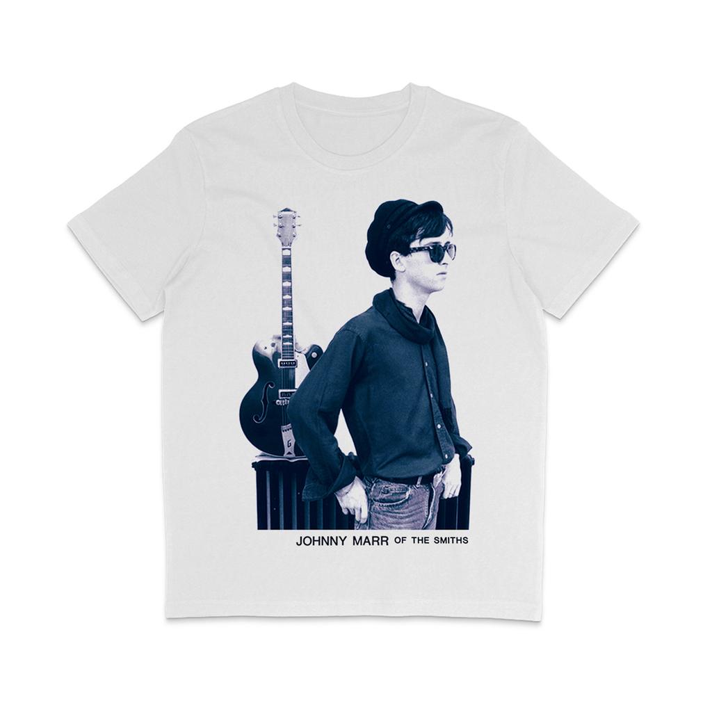 Johnny Marr - 1984 - Rough Trade Promo - Bio-T-Shirt Herren Damen T-Shirts Oberteil - Morrissey - Gitarre
