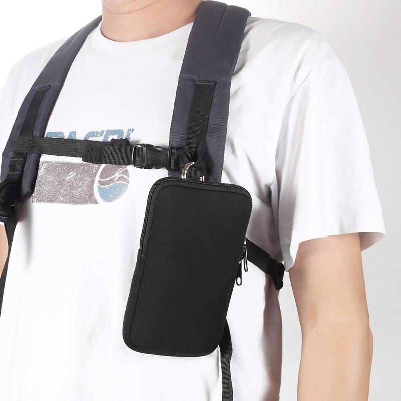 Cell Phone Pouch For Iphone Samsung Motorola Xiaomi Huawei Smartphone Stretch Material Zipper Sleeve Hanging Waist Bag Universal