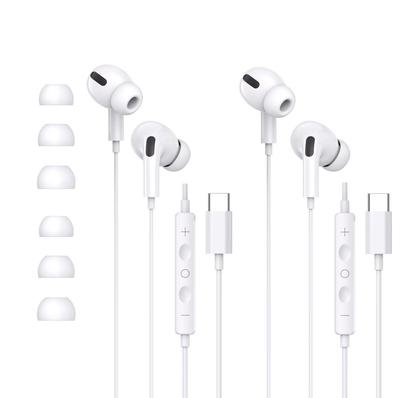 Przewodowe słuchawki do iPhone 2026 Nowe HiFi Czyste rozmowy z pilotem Kompaktowe i ergonomiczne Nie Idealne do iPhone 17 Pro Max i więcej Typ-C [Kompatybilne