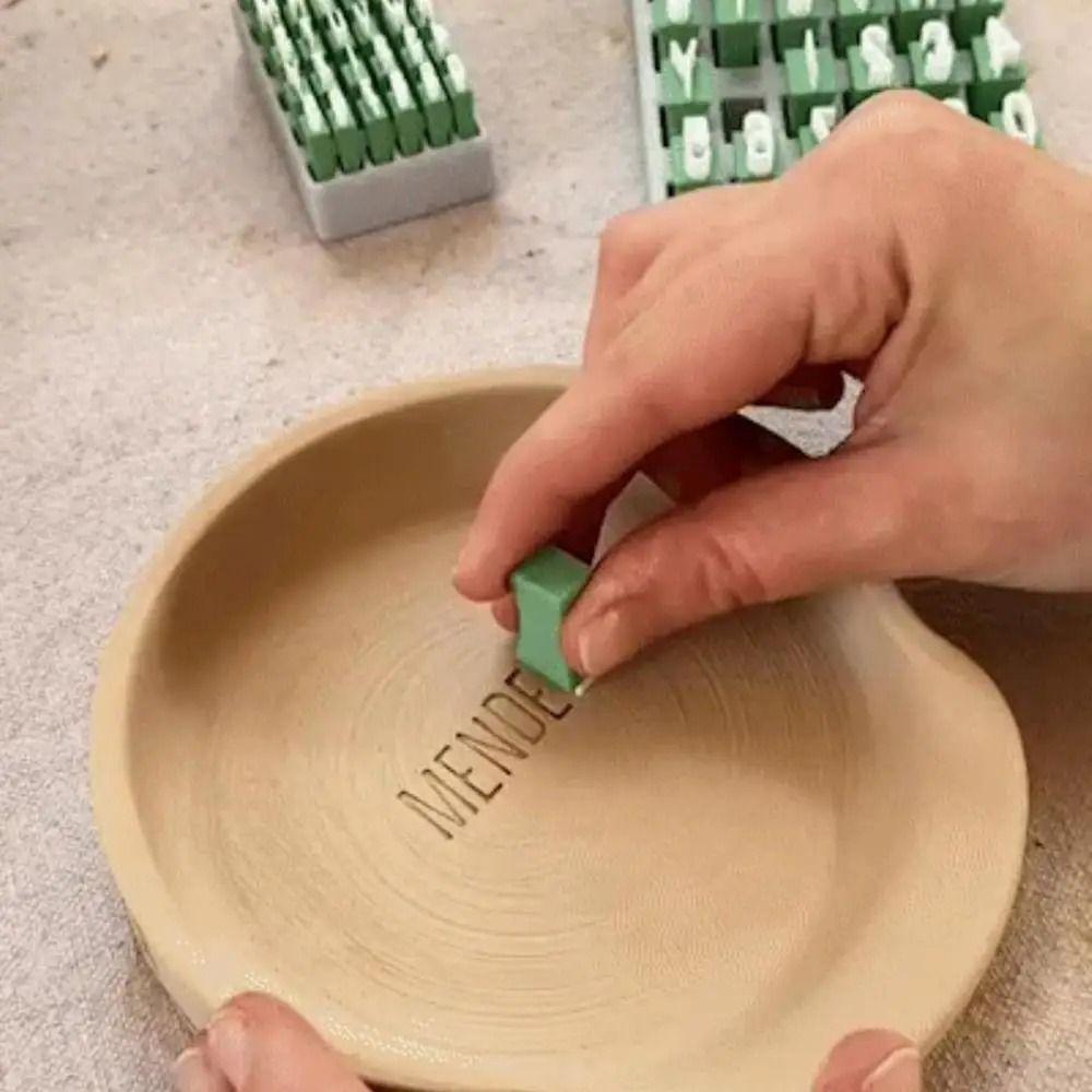 Embossing Alphabet Clay Seal Uppercase Letter Plastic Alphabet Stamps  Craft Supplies