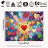 2D Artistic Colorful Heart Backdrop Abstract Multicolor Love Heart Photography Background for Events