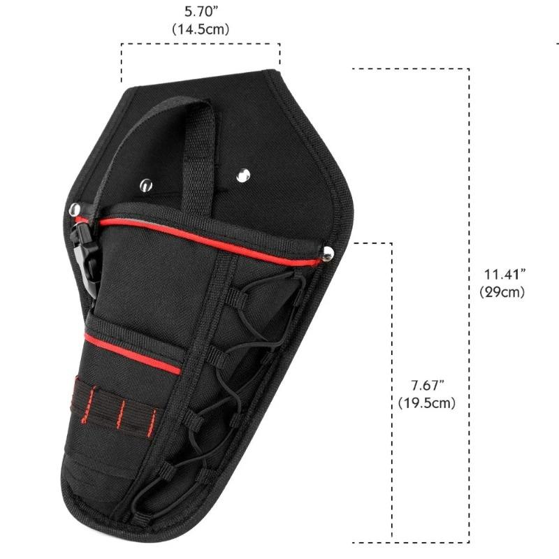 Multi-functional Waterproof Drill Holster Waist Tool Bag Electric Waist Belt Tool Pouch Bag for Wrench Hammer Screwdriver