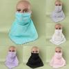 1Pc Women Mask Scarf Sun Protection Mask Outdoor Riding Dustproof Running Cycling Ear Hangers Silk Scarf Handkerchief