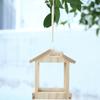 Wooden Hanging Bird Fossat Open Bird Feeder Patio Decoration