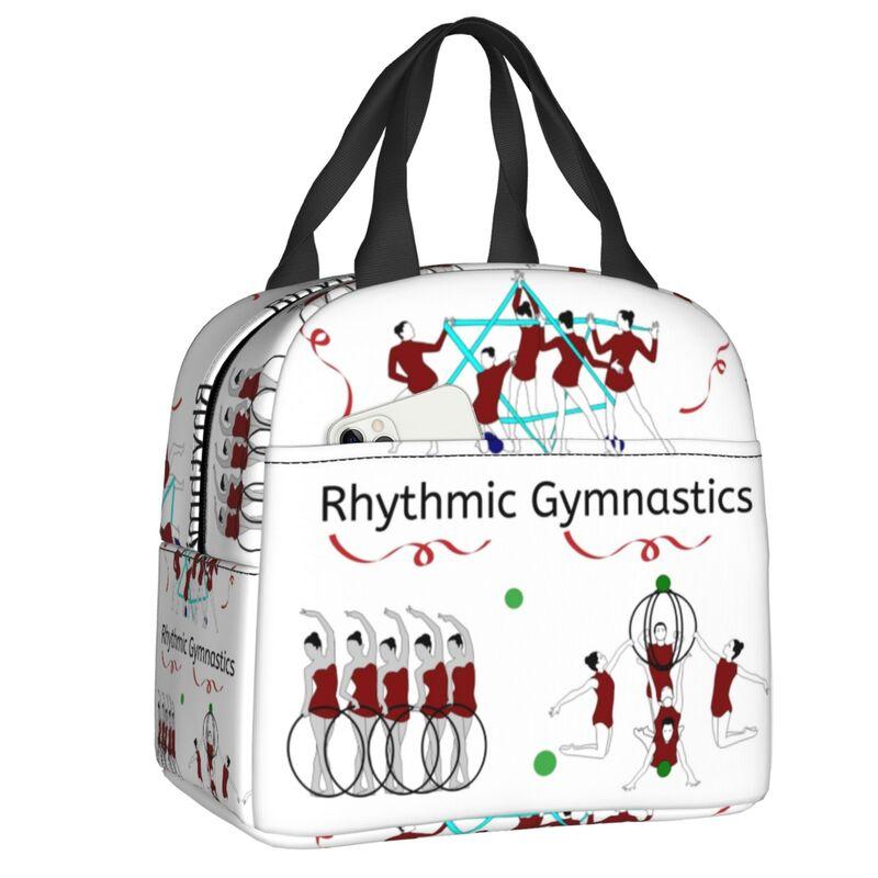 Dance Rhythmic Gymnastics Insulated Lunch Bag for Women Resuable Cooler Thermal Lunch Box Beach Camping Travel