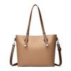 Large capacity solid color women's bag autumn new temperament lychee pattern simple underarm bag fashionable retro tote bag