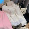 Autumn Lace Trim Long Sleeve T-Shirt for Girls