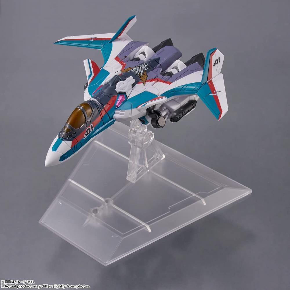 TINY SESSION Macross Delta VF-31S Siegfried (Mașina lui Arad Melders) cu Mikumo Guinnemer aprox.. Figurină mobilă vopsită PVC și ABS de 100 mm