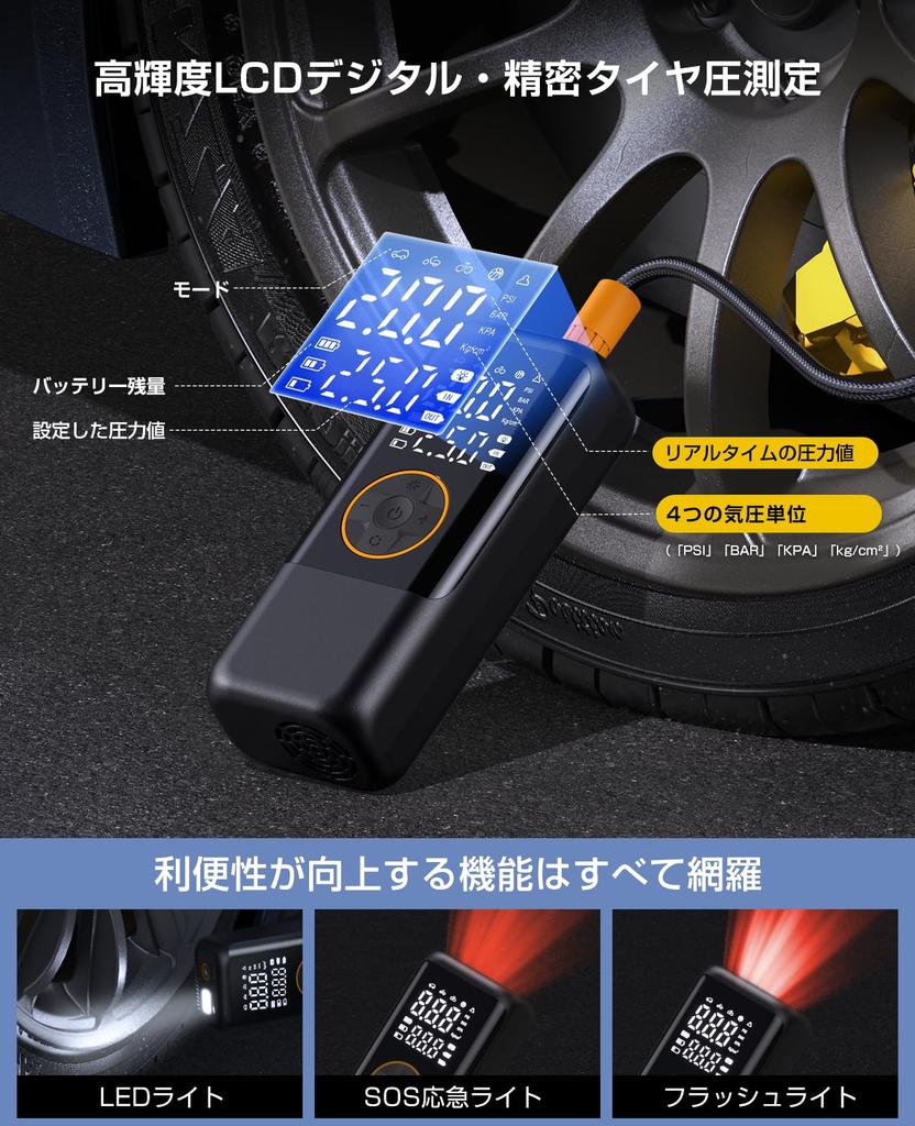 Electric Tire Pump for Bicycles and Motorcycles LCD Fills in 10 2025 New Smart 150 PSI Adjustable Compatible with Presta and Schrader Fast Storage and