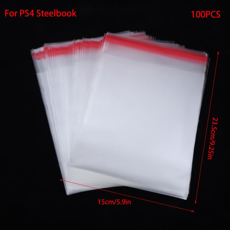 100Pcs Self-Adhesive Protective Bags For Ps1 Ps2 Ps3 Ps4 Ps5 Xbox360 One Ns Nds Wii Game Box Dustproof Moisture-Proof