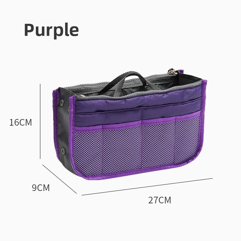 Multifunktionale Schwamm-Innentasche Doppellagige Reißverschlusstasche Mittlere Tasche Praktische Reise-Großraum-Aufbewahrungstasche mit Fächern