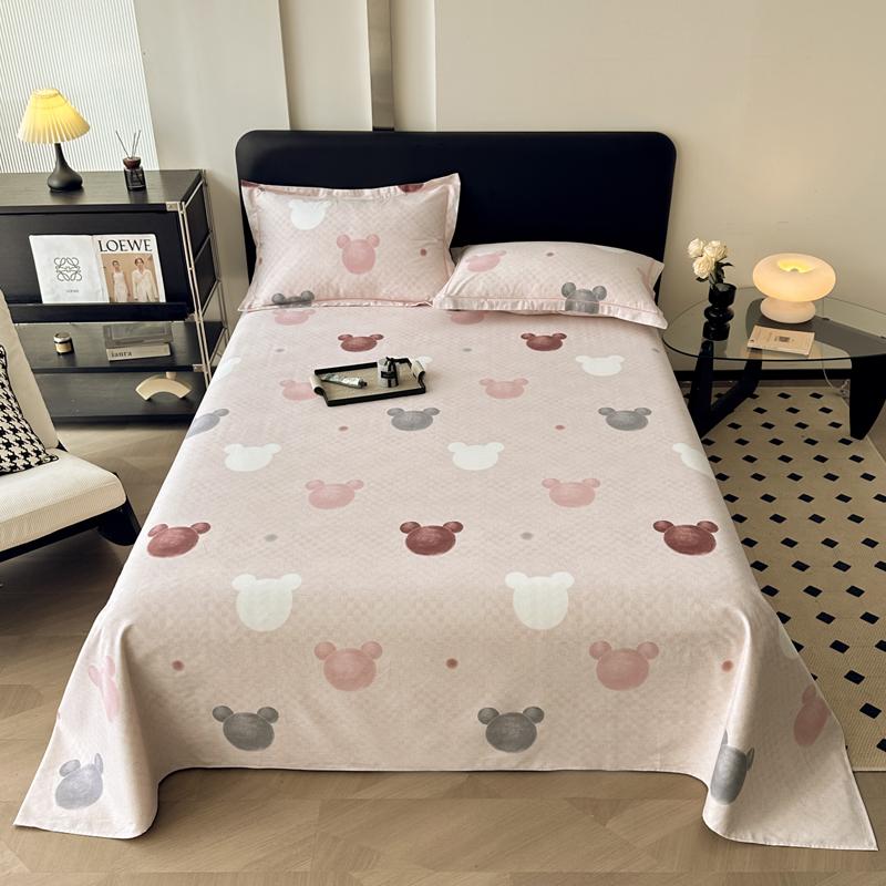 Vintage Style Floral Pattern 100% Cotton Bed Sheet Set Dark Color Flowers Luxurious Bedspread with Pillowcases Queen Bedding Set