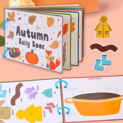 Children's Four Seasons Sticker Activity Book Educational Quiet Busy Book with Seasonal Themes Early Learning Cognitive Gifts