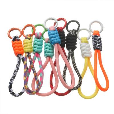 Colorful Braided Lanyard Keychain for Phone Case Women Anti Lost Knot Rope Strap Car Key Chains Diy Accessories Fashion Keyring