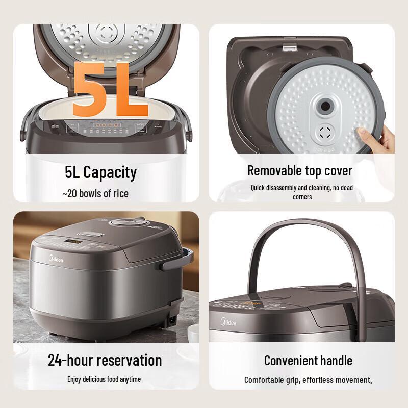 Midea 5L Smart Multi-function Rice Cooker CN Plug (adapter Included)