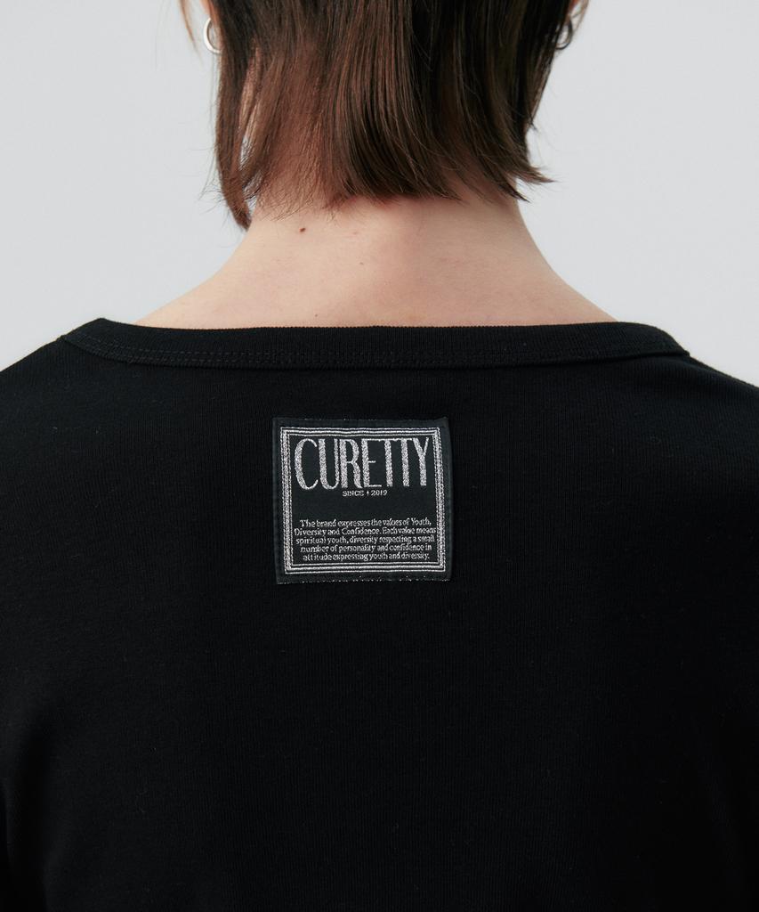 Kyuliti C 90S Line Basic Long Sleeve T-Shirt_Black