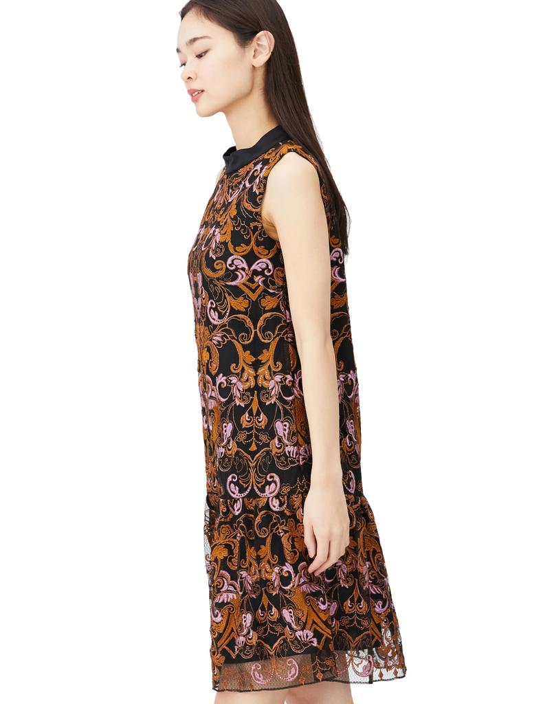 2023AW Lame Ornament Mini Dress 27 Black [Grace Continental] Women's