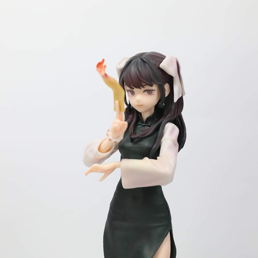 Girl Cheongsam Battle Lori Taoist Medicine Finger Xiangxi Junior Sister Handmade PVC Model Desktop Doll