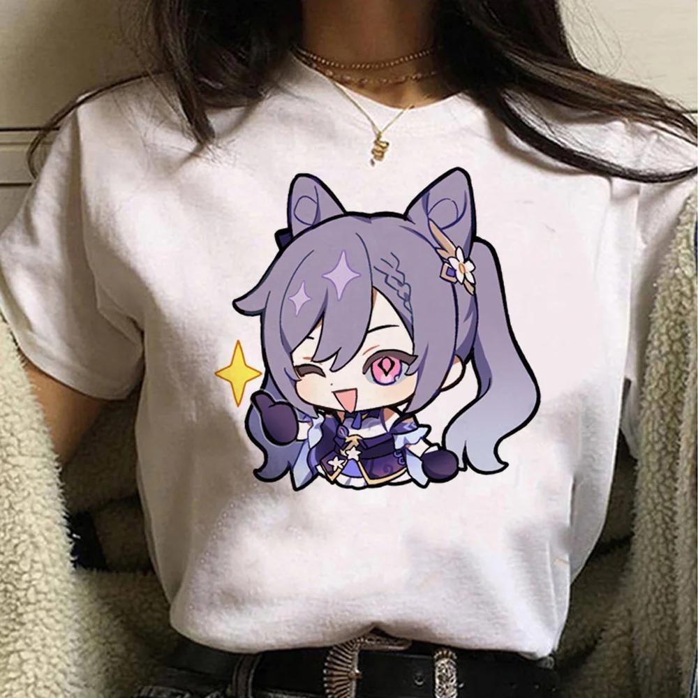 Genshin Impact top women funny summer tshirt female funny harajuku Japanese clothes S