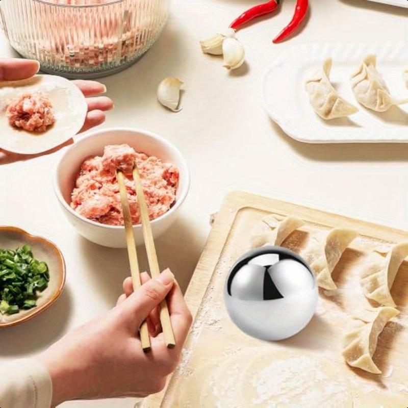 Non stick Stainless Steel Dough Rolling Ball Tool Smooth Surface for Pizza Pastry Bakery Kitchen Cooking